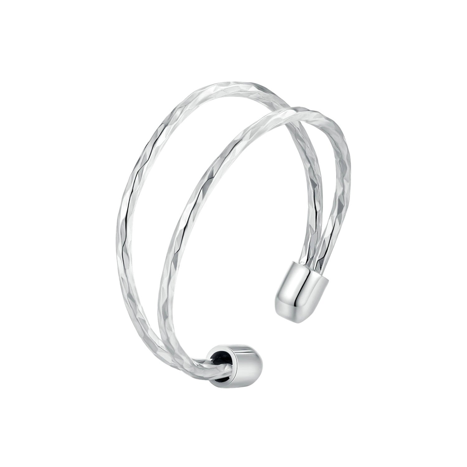 925 Sterling Silver & White Gold Plated Ring for Women - Stylish Width 2.3-6.3mm