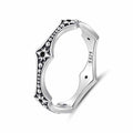 925 Sterling Silver Ring with Pavé Setting CZ, Size 6.0