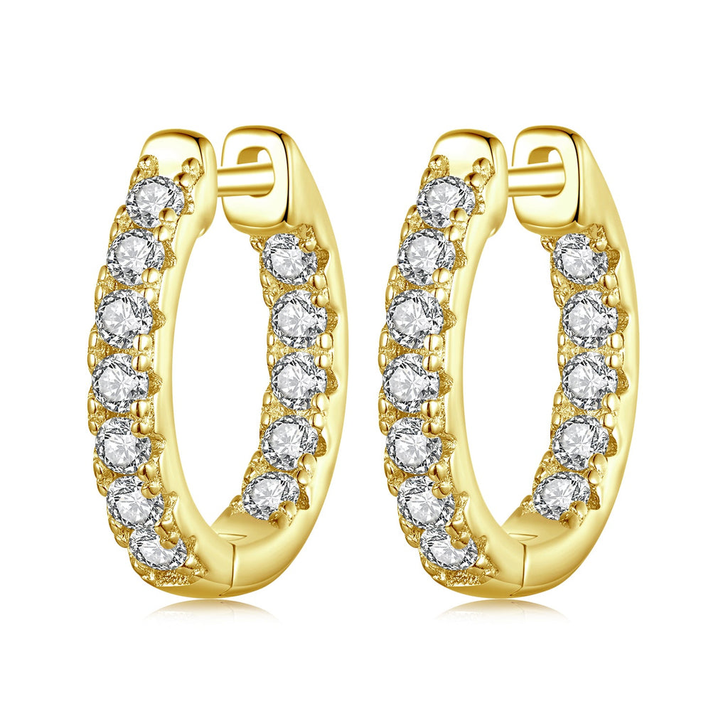 925 Sterling Silver 0.023 Carat Moissanite Earrings for Women