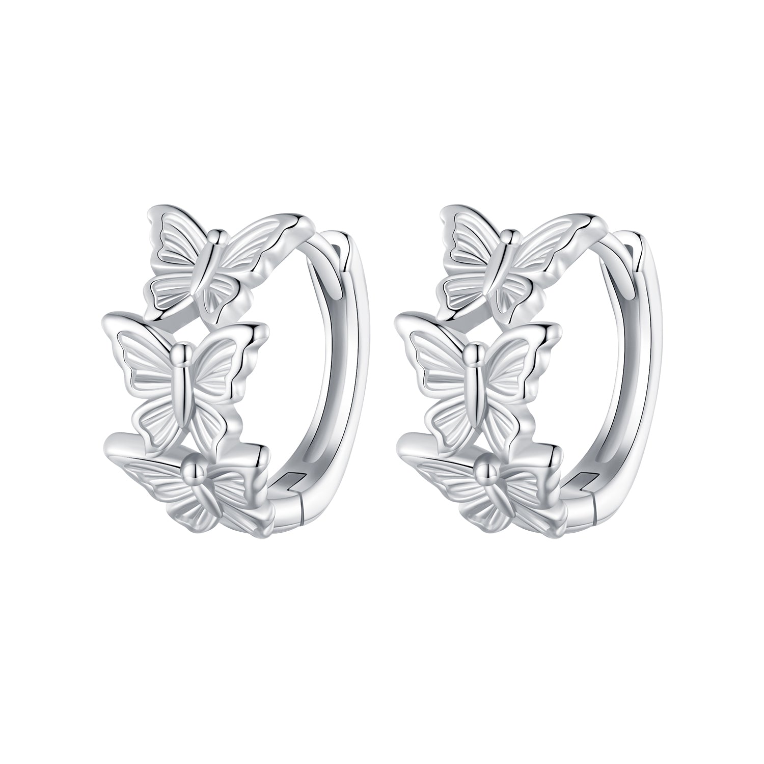S925 Sterling Silver Earrings with Plated Platinum for Women