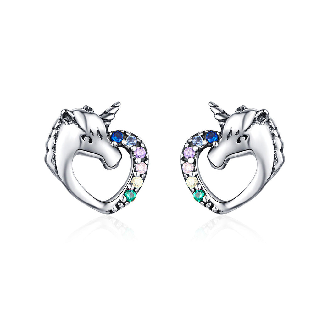 925 Sterling Silver Earrings with Oxidized Finish and Pavé Setting