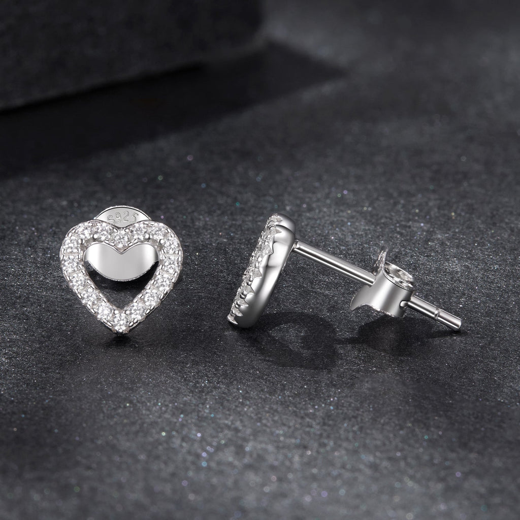 925 Sterling Silver Moissanite 0.10 Carat Earrings for Women
