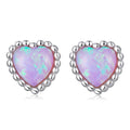 925 Sterling Silver Translucent Opal Earrings for Women
