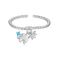 925 Sterling Silver Synthetic Turquoise Pendant 0.7x0.8cm for Women