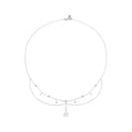 925 Sterling Silver 400mm CZ Pavé Setting Necklace for Women