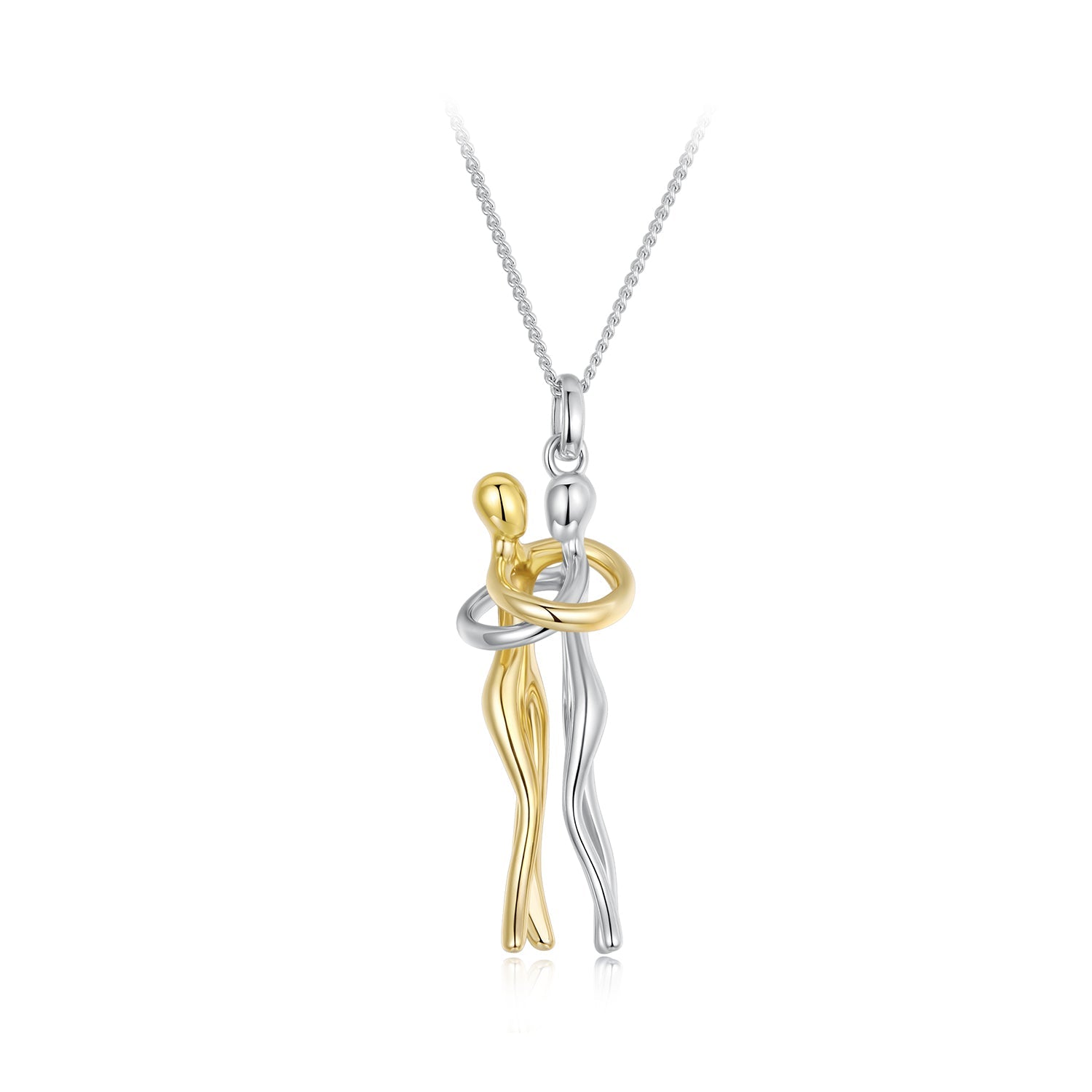 925 Sterling Silver Plated White Gold Necklace for Women 40+5cm