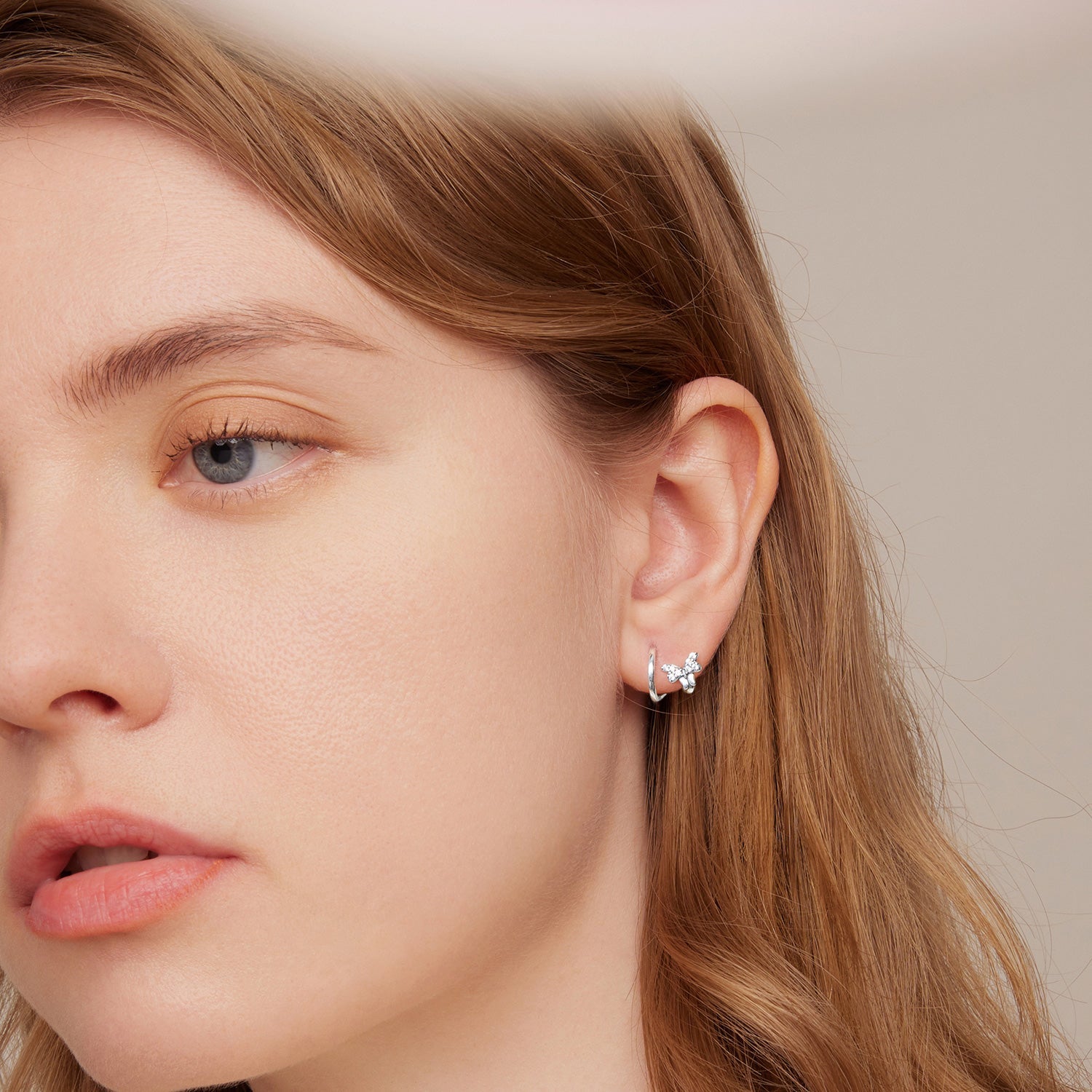 925 Sterling Silver Earrings with Pavé Setting CZ
