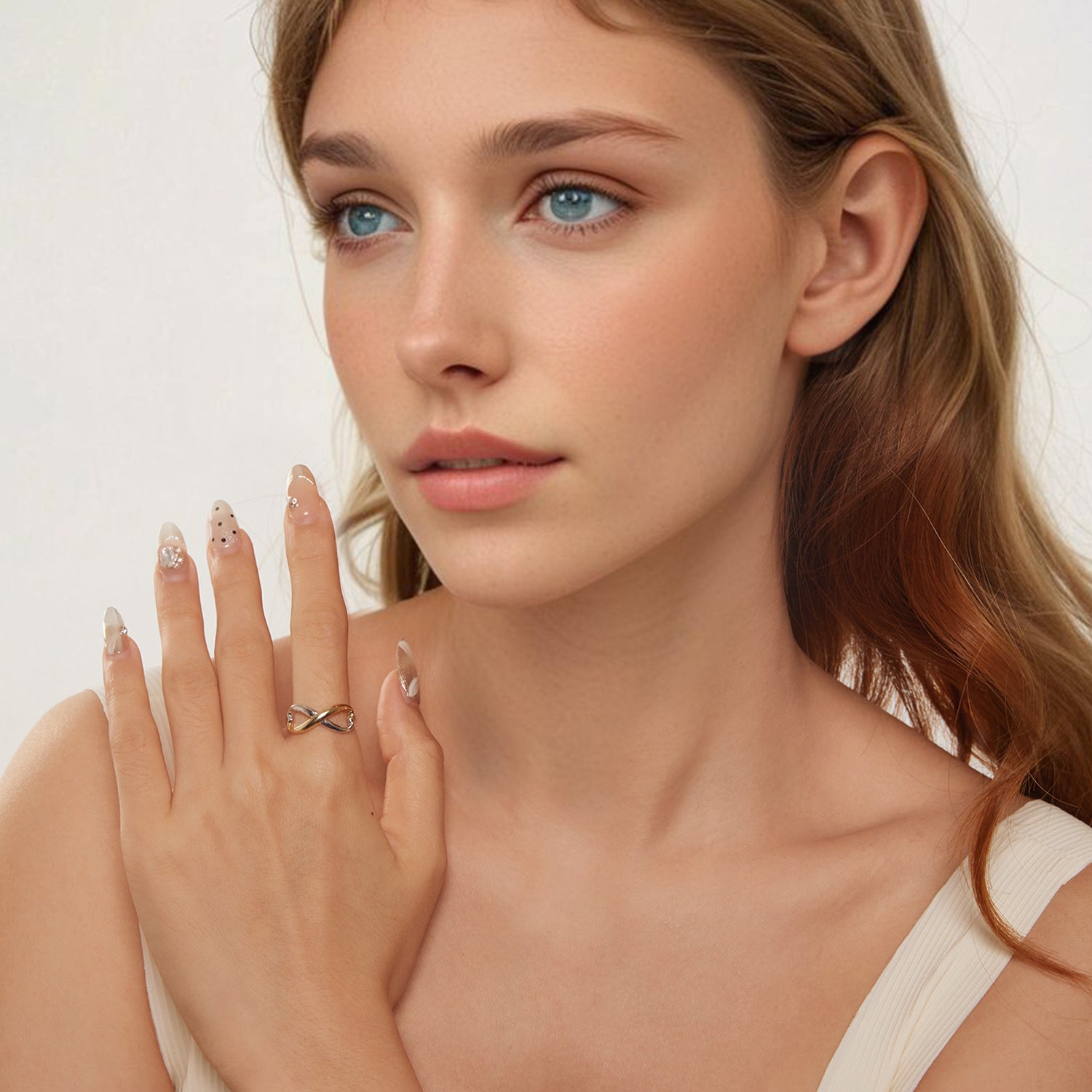 925 Sterling Silver Plated White Gold Ring for Women