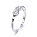 925 Sterling Silver Plated Platinum Size 6.0 Pavé Setting CZ Ring