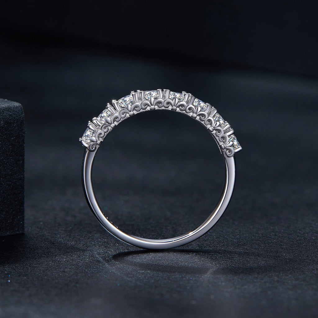 925 Sterling Silver Plated Moissanite Ring Size 5 for Women