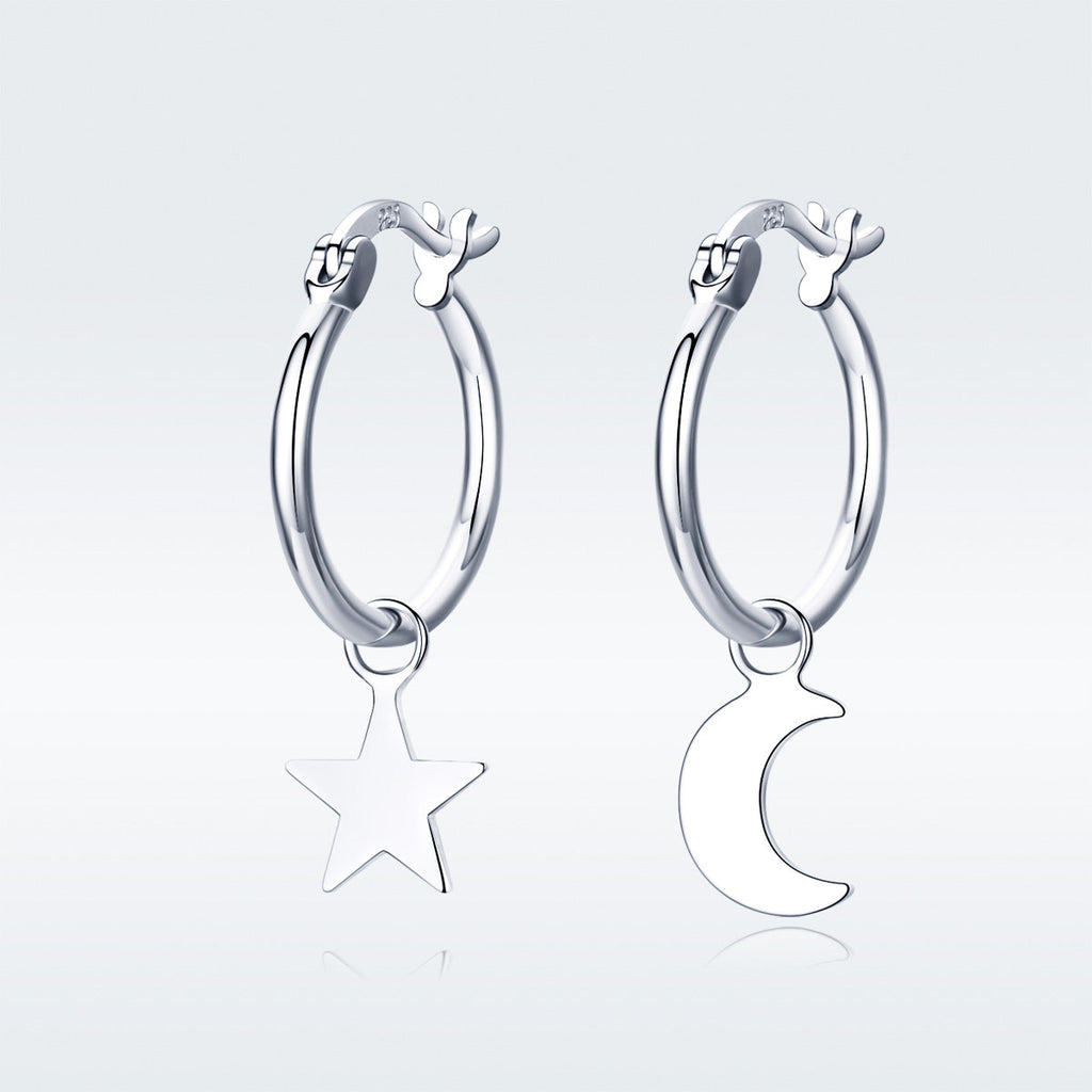 925 Sterling Silver Earrings 2.6x0.7cm for Women