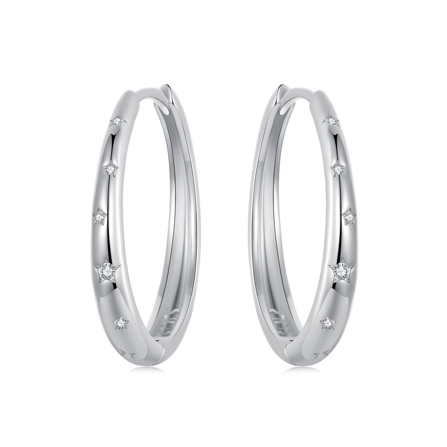 925 Sterling Silver Earrings with Pavé Setting CZ for Women