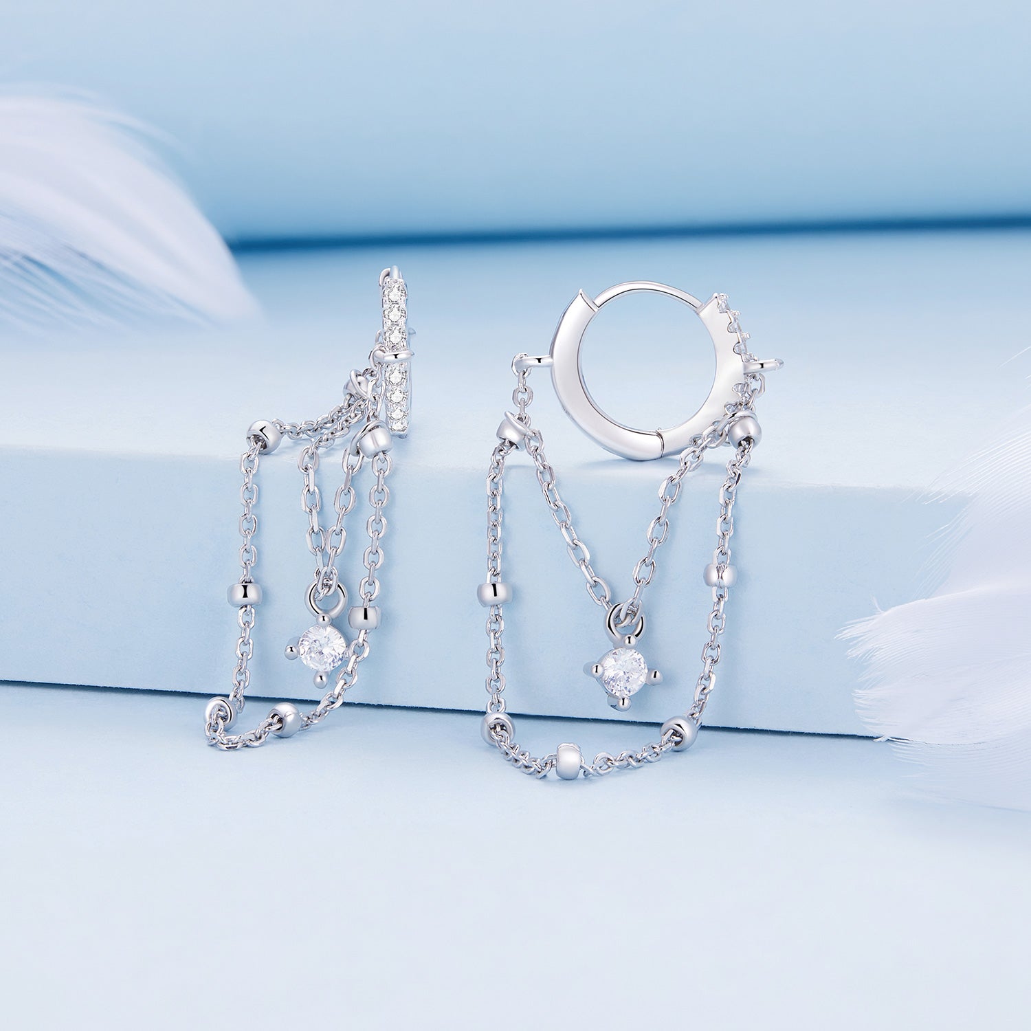 925 Sterling Silver Pavé Setting CZ Earrings for Women