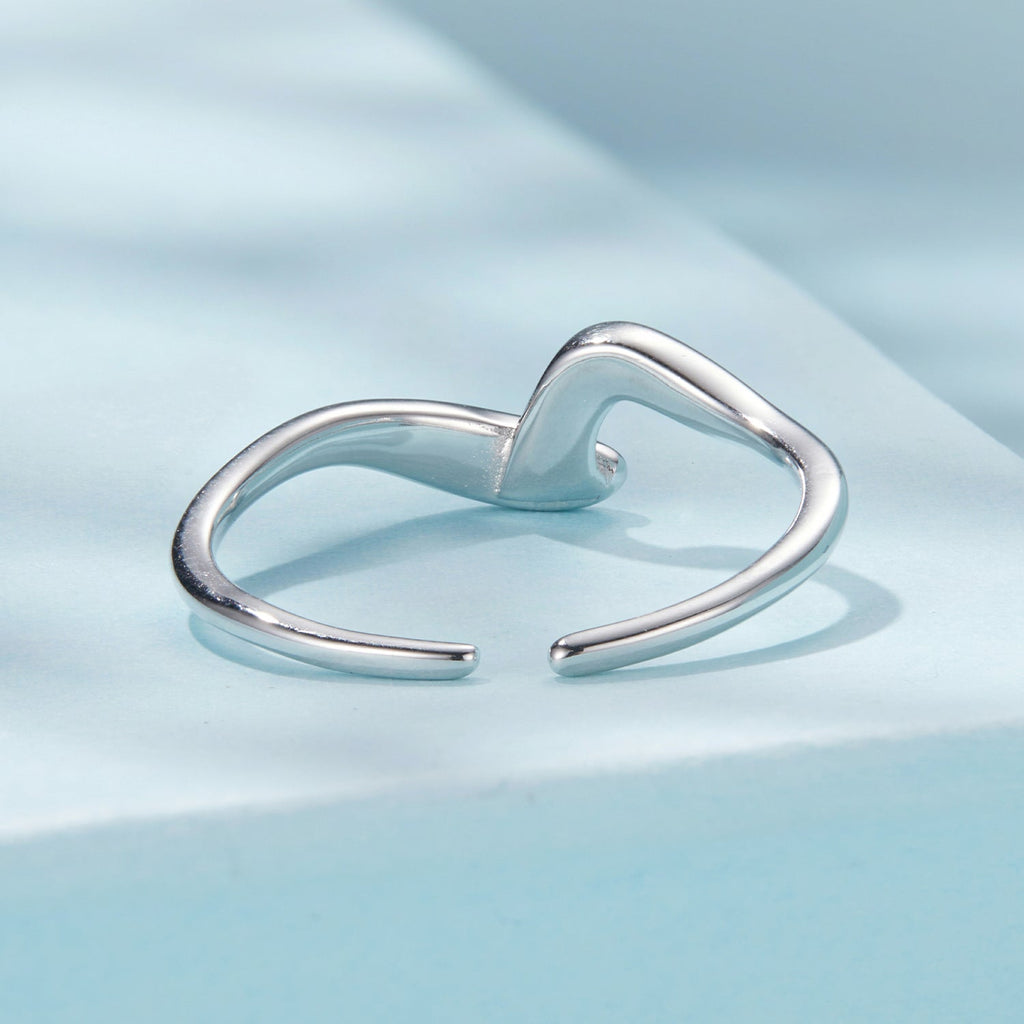925 Sterling Silver White Gold Plated Ring for Women