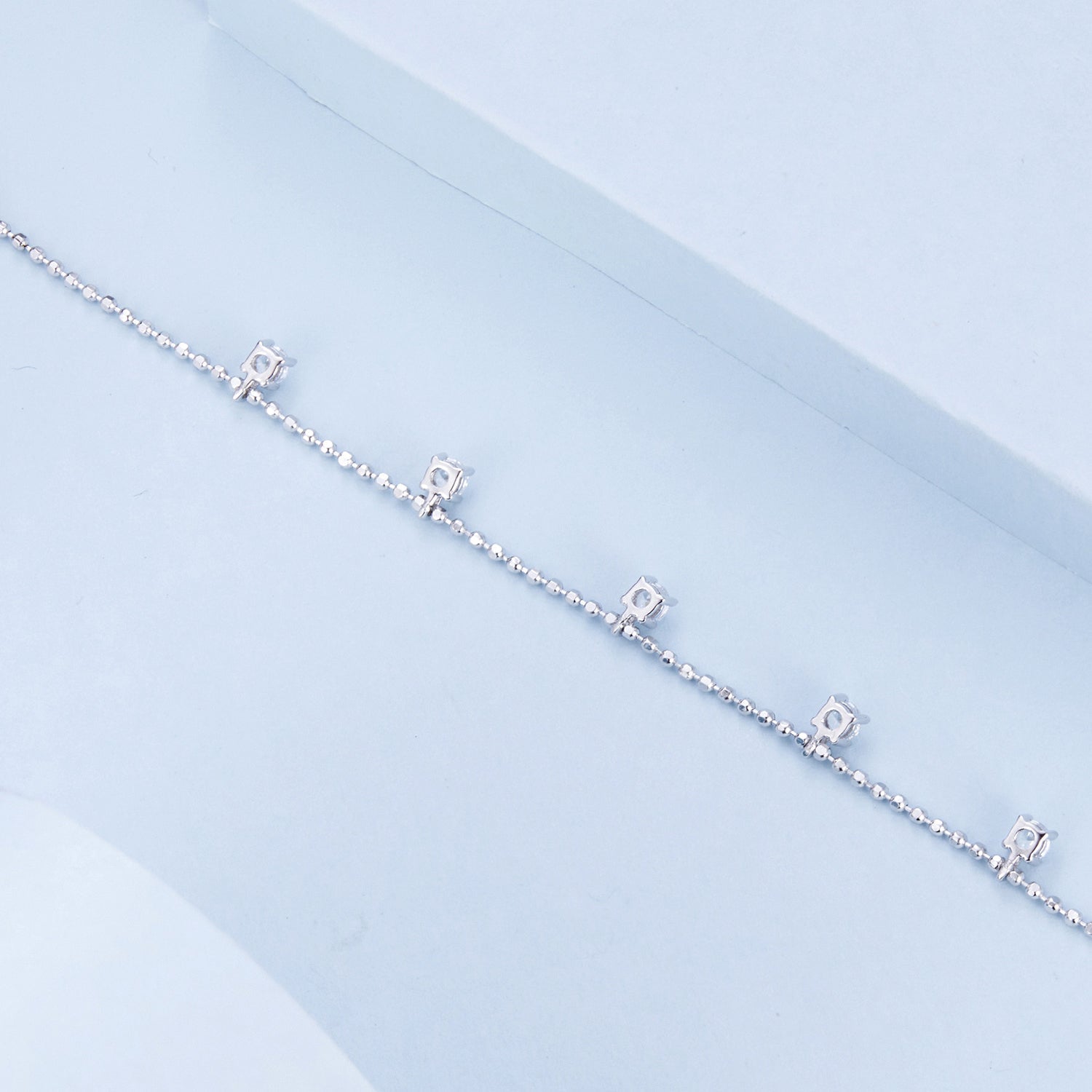 925 Sterling Silver Plated Platinum CZ Bracelet for Women