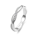 925 Sterling Silver Pavé Setting CZ Ring