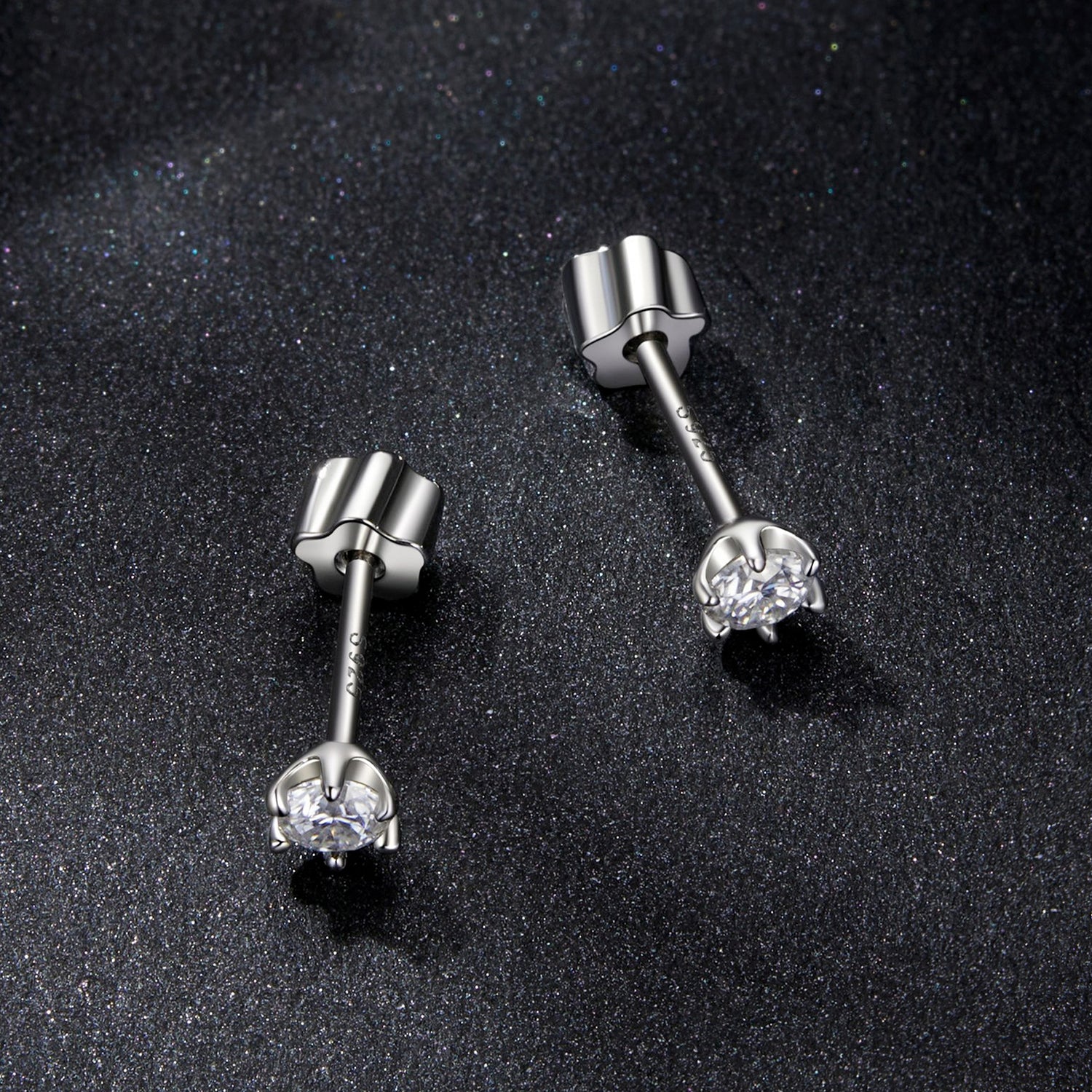 925 Sterling Silver 0.5 Carat Moissanite Earrings for Women