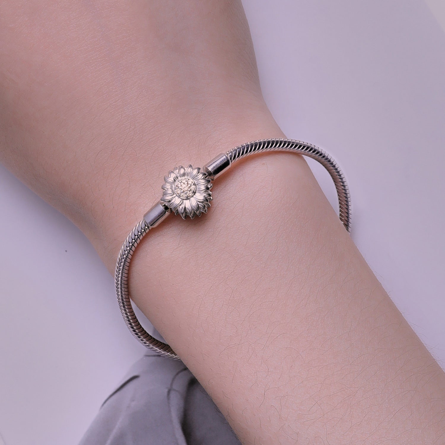 925 Sterling Silver Pavé Setting CZ Bracelet for Women - 17.0 Size, 170mm Length, 3mm Chain Thickness