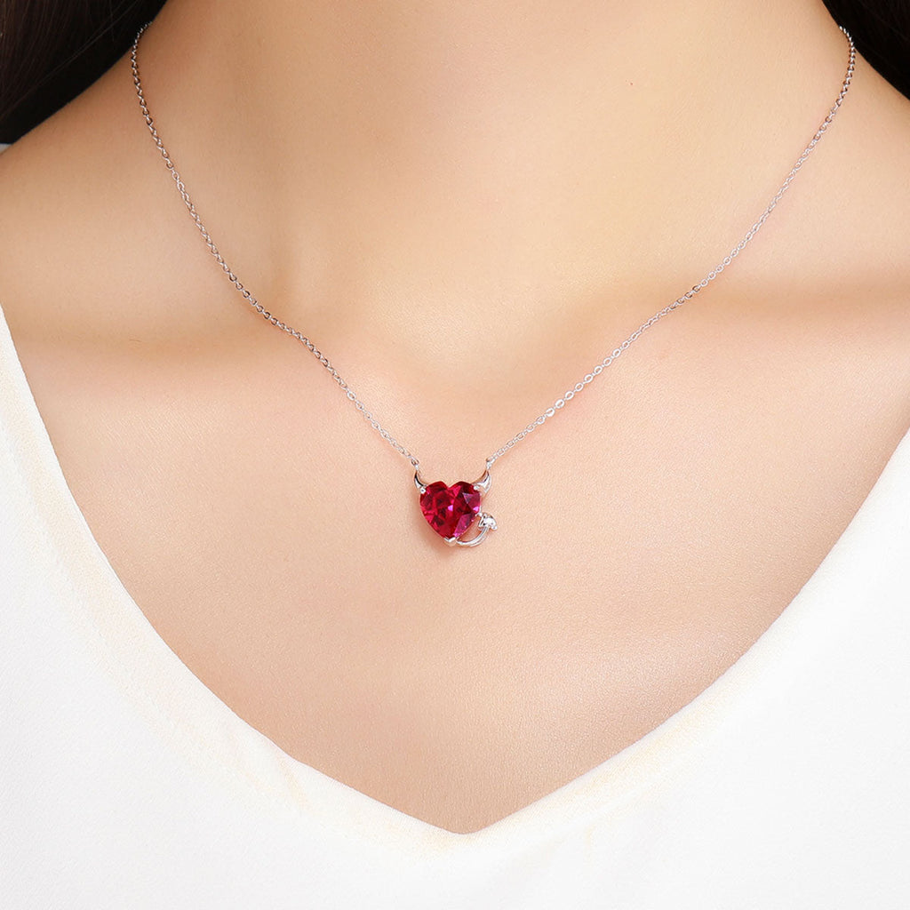 925 Sterling Silver Necklace with 1.5x1.3 cm Pendant for Women