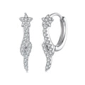 925 Sterling Silver Plated White Gold Earrings with CZ for Women