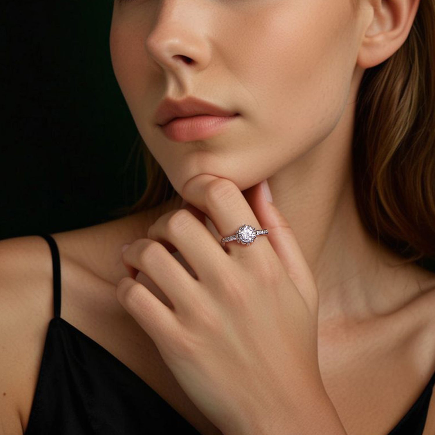 925 Sterling Silver Moissanite Ring 1ct Size 6