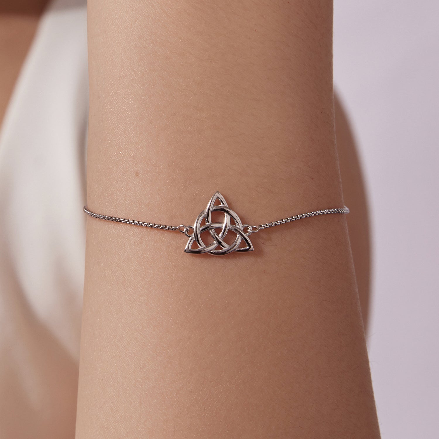 925 Sterling Silver White Gold Plated Bracelet with Length 15+6cm for Women
