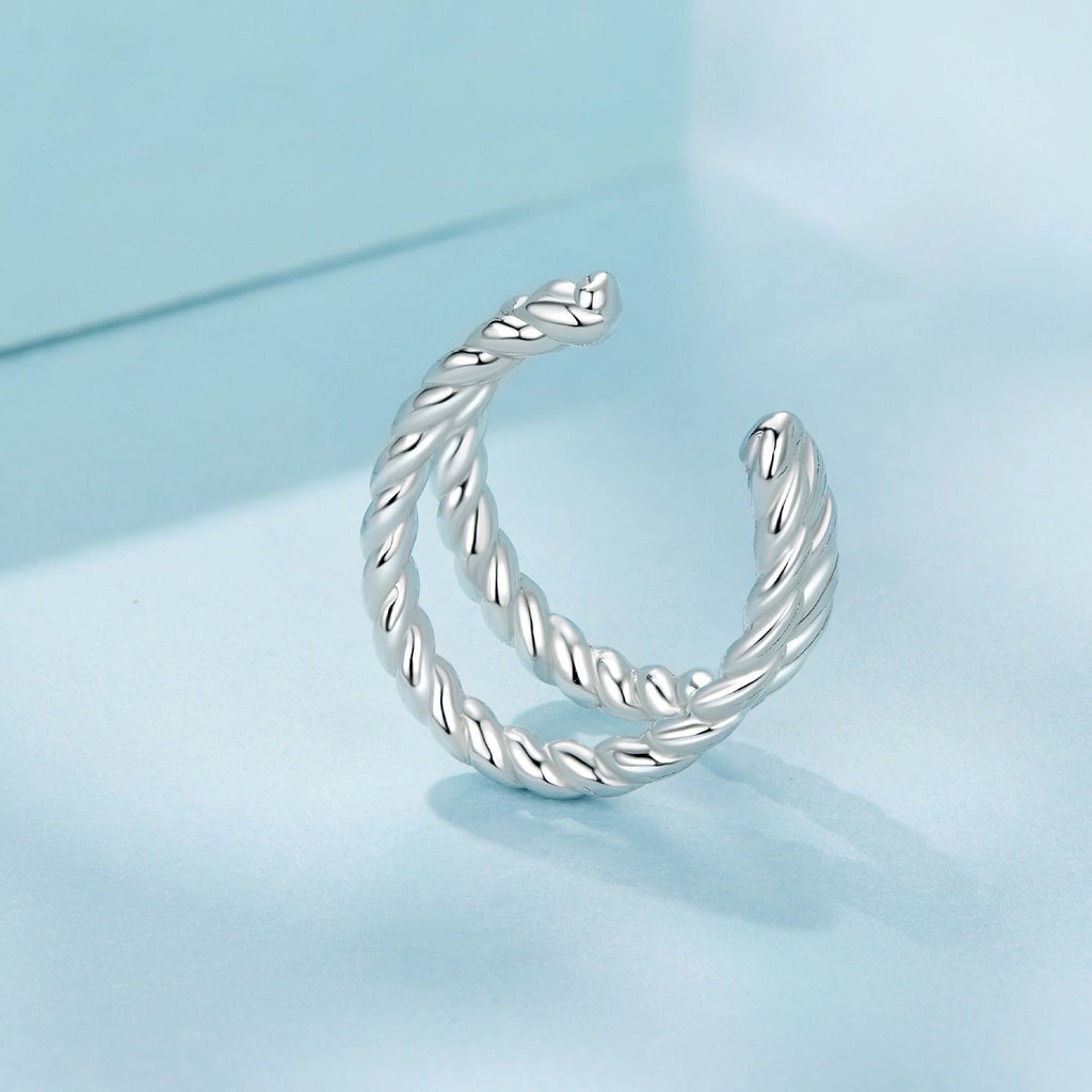925 Sterling Silver White Gold Plated Hoop Earrings 0.7x1.3cm for Women