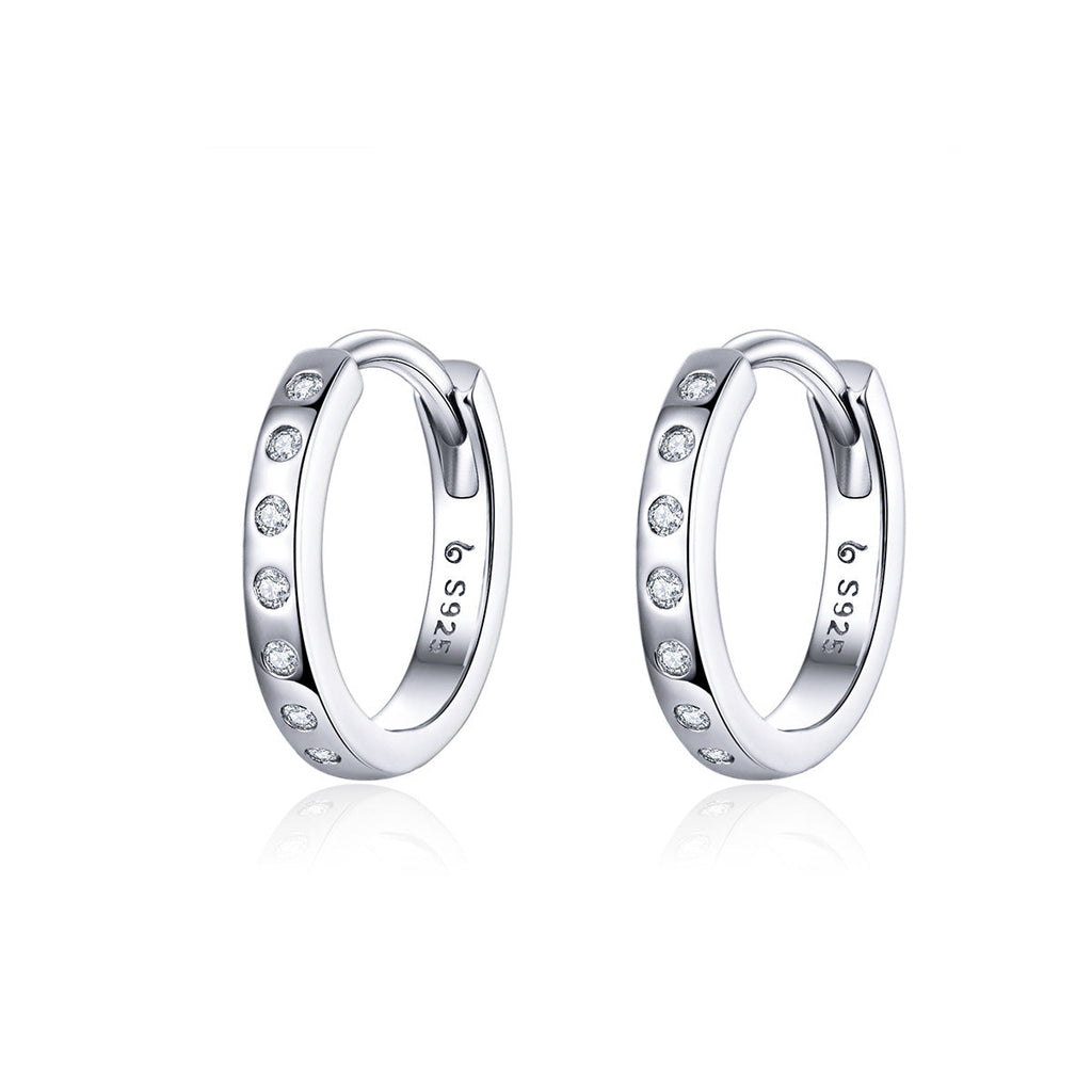 925 Sterling Silver Earrings with Pavé Setting CZ for Women