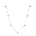 925 Sterling Silver Moissanite 0.25 Carat Necklace with Pavé Setting for Women