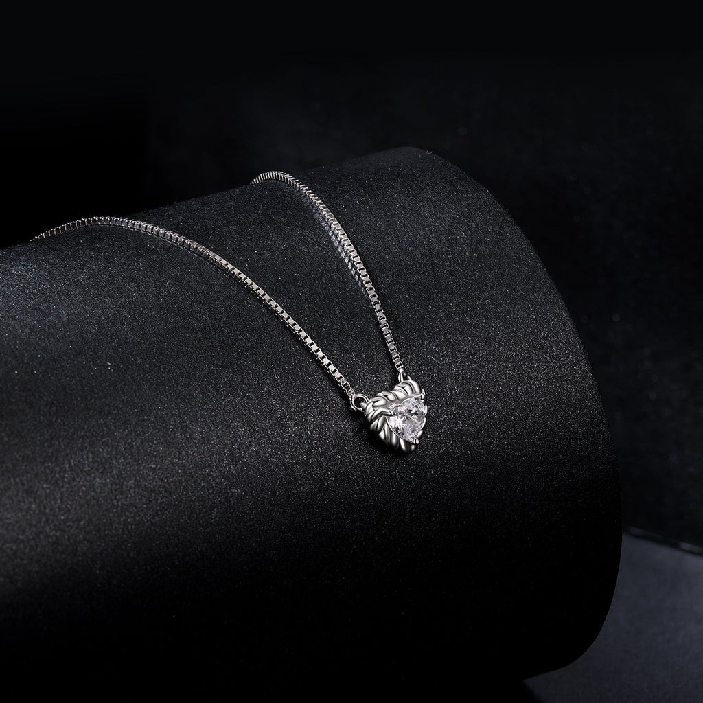 925 Sterling Silver 4mm 0.245ct Moissanite Necklace for Women