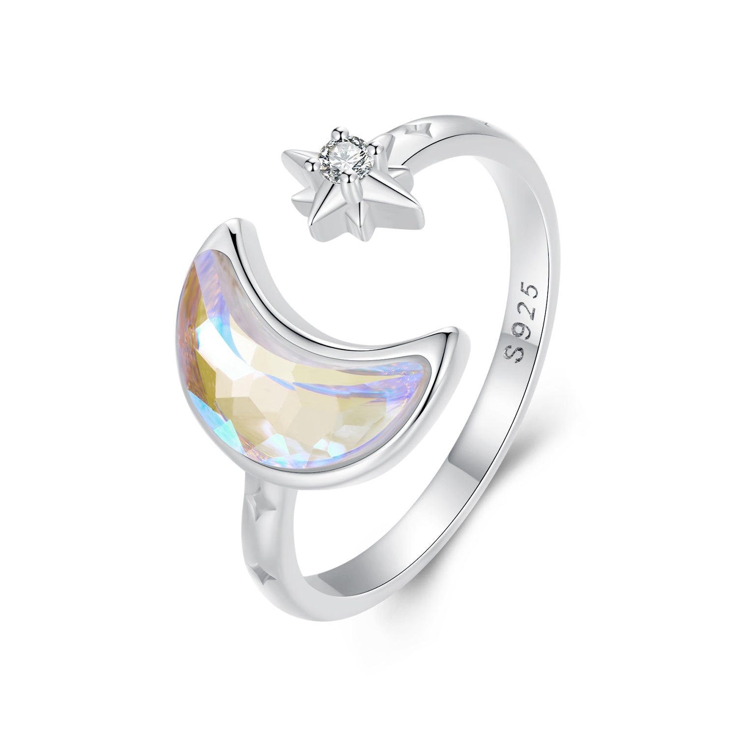 925 Sterling Silver Ring with Pavé Setting CZ in 1.9mm Width for Women