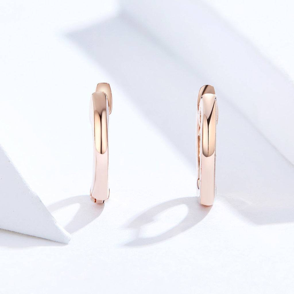 925 Sterling Silver Plated Black Gold Earrings for Women