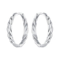 925 Sterling Silver Plated White Gold Earrings for Women - Size 11*3mm