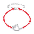 925 Sterling Silver White Gold Plated Bracelet with CZ Pavé Setting, 15+6cm Length for Women