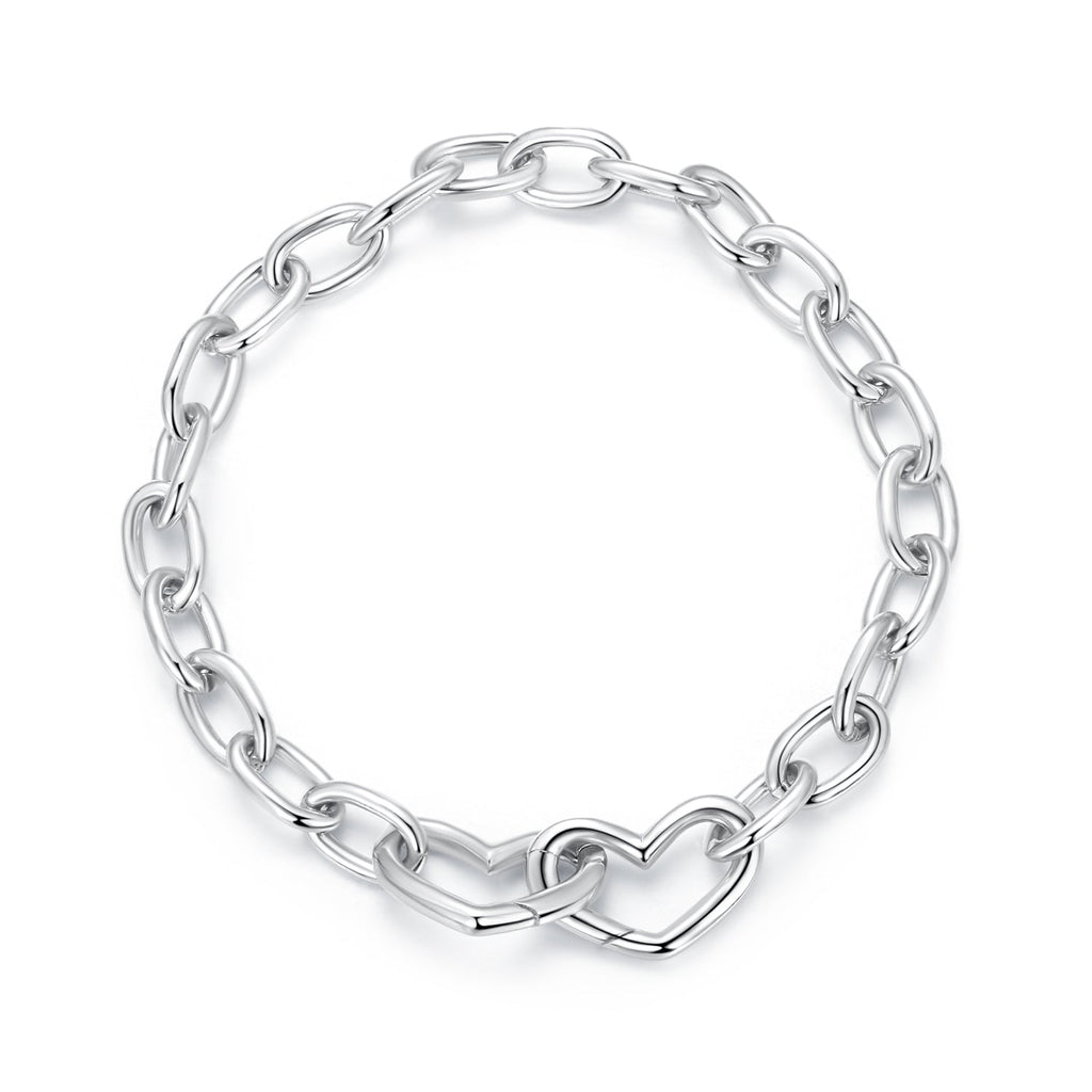 925 Sterling Silver Plated White Gold 19.0 cm Bracelet