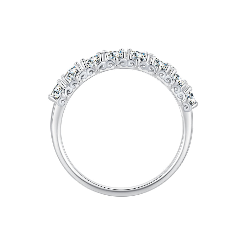925 Sterling Silver Plated Moissanite Ring Size 5 for Women