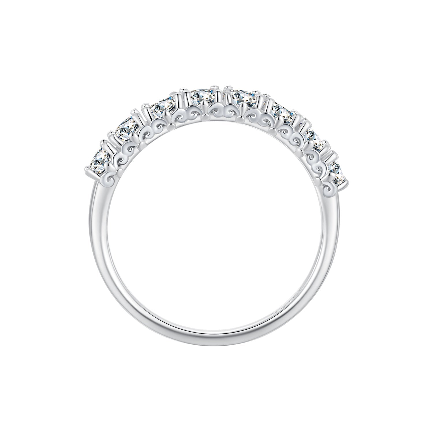 925 Sterling Silver Plated Moissanite Ring Size 5 for Women