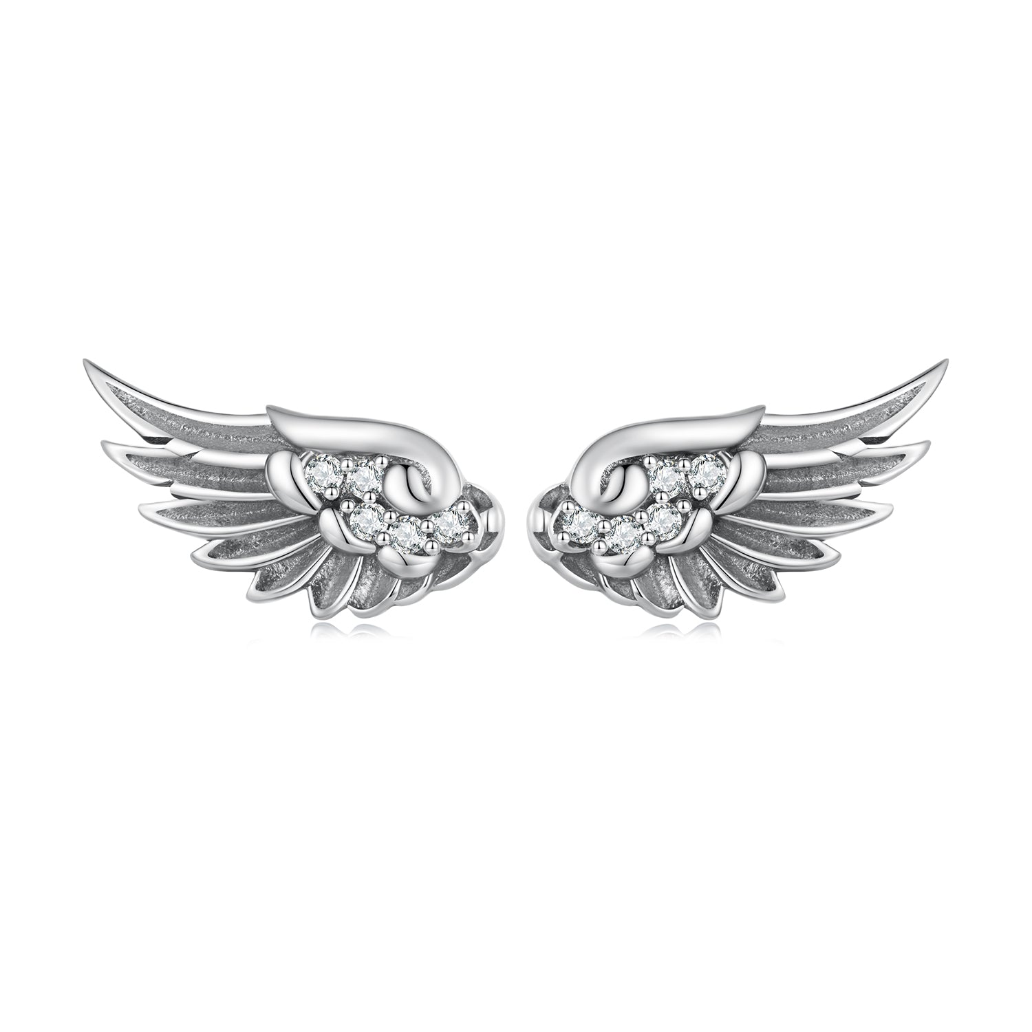 925 Sterling Silver Oxidized Pavé CZ Earrings