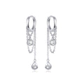 925 Platinum Plated Pavé Setting CZ Earrings