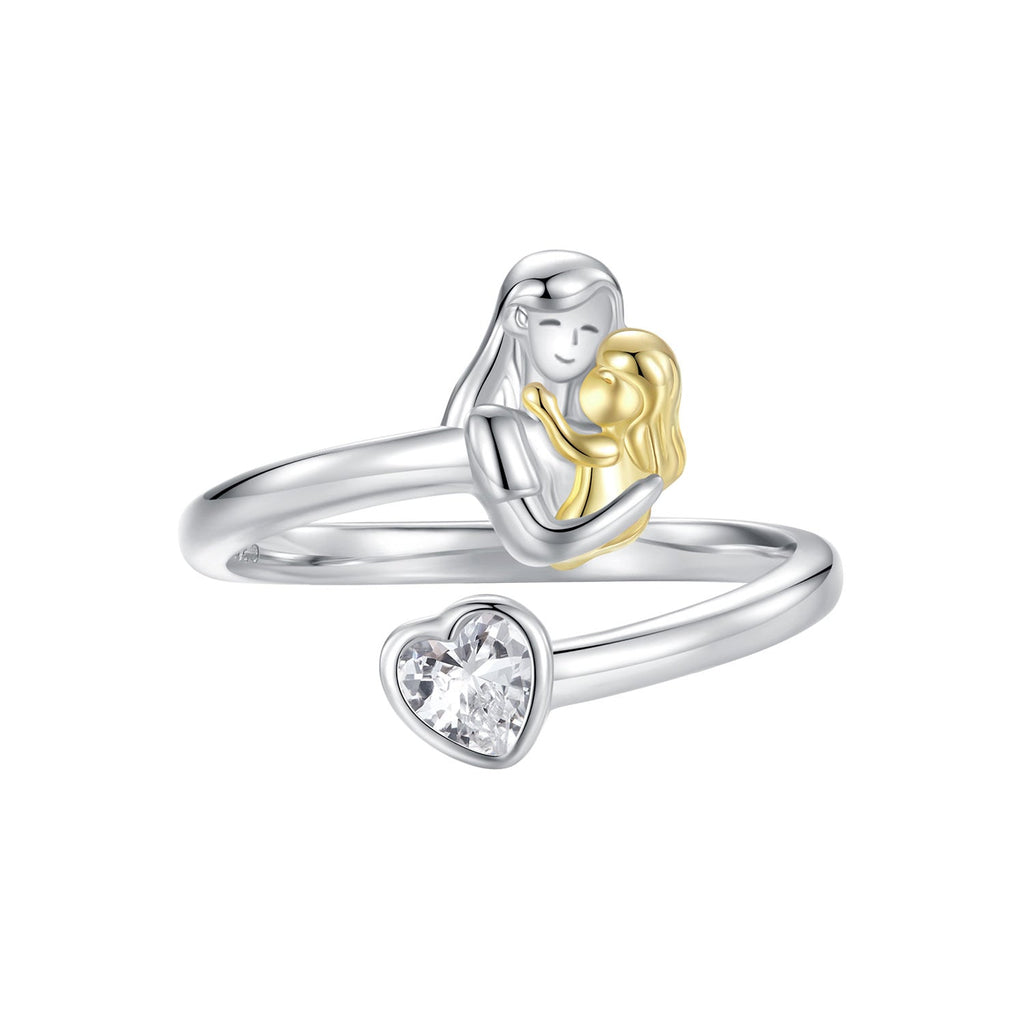 925 Sterling Silver White Gold Plated Ring with CZ - 3mm