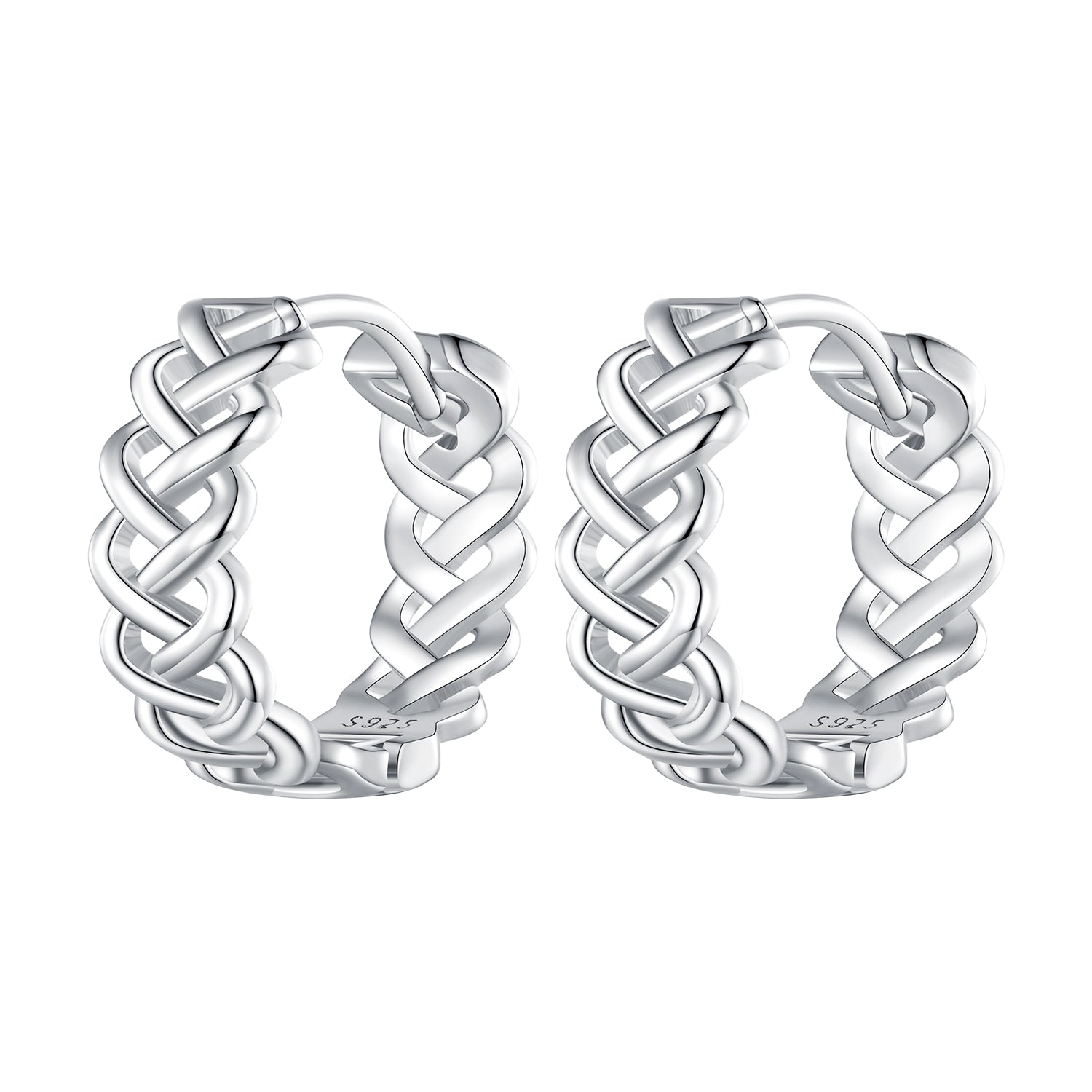 925 Sterling Silver Earrings with Platinum Plating for Women
