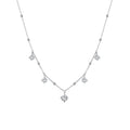 925 Sterling Silver 5.0mm Moissanite Necklace for Women