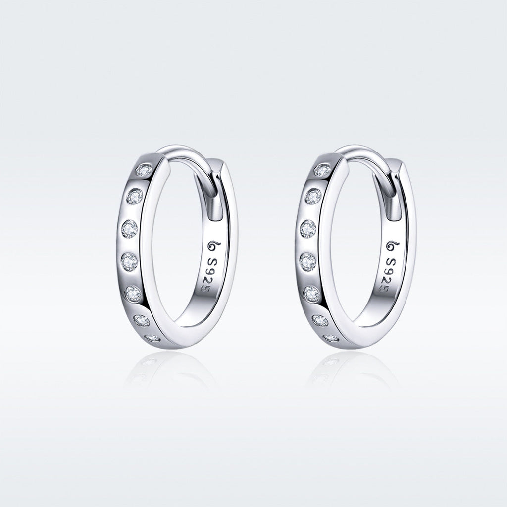 925 Sterling Silver Earrings with Pavé Setting CZ for Women