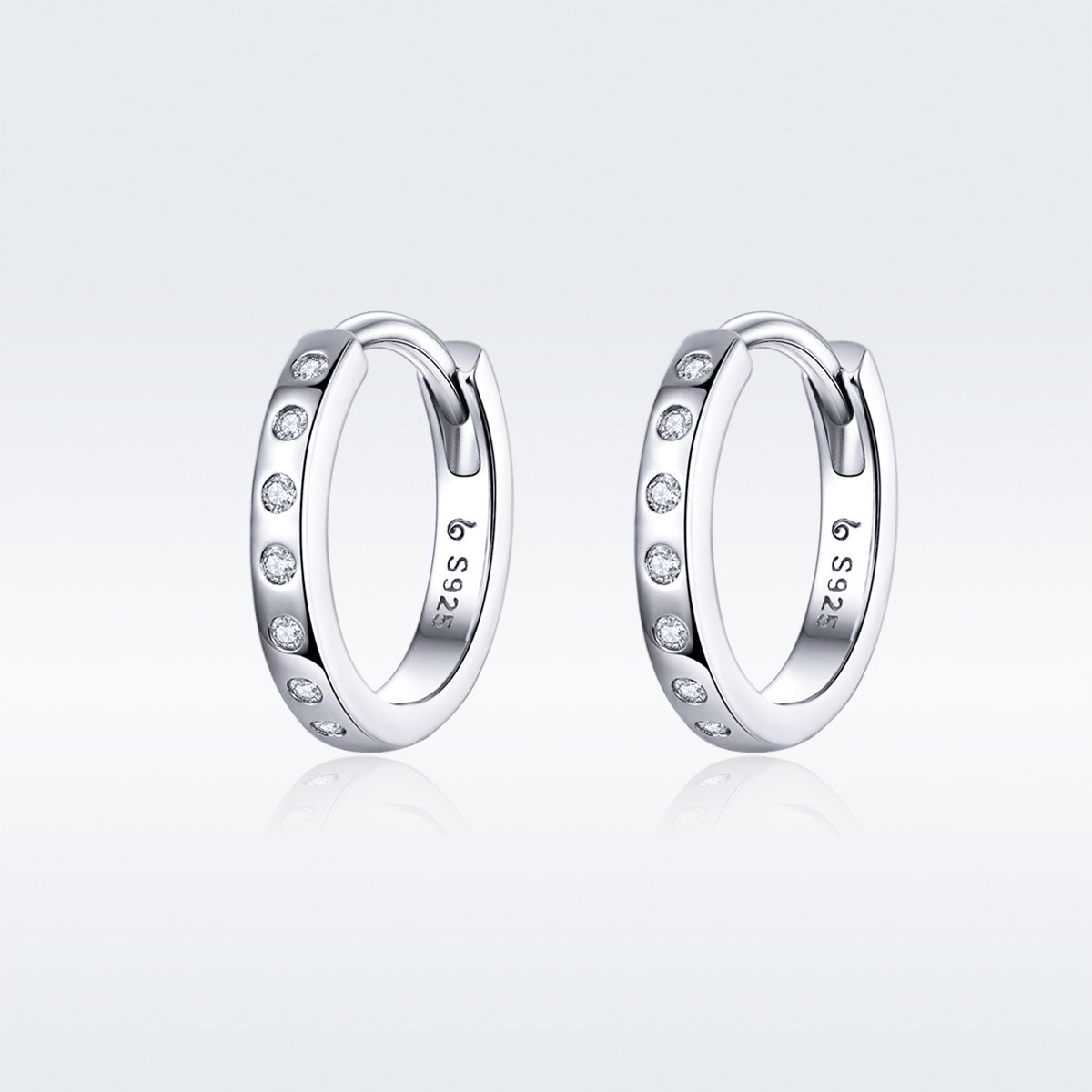 925 Sterling Silver Earrings with Pavé Setting CZ for Women