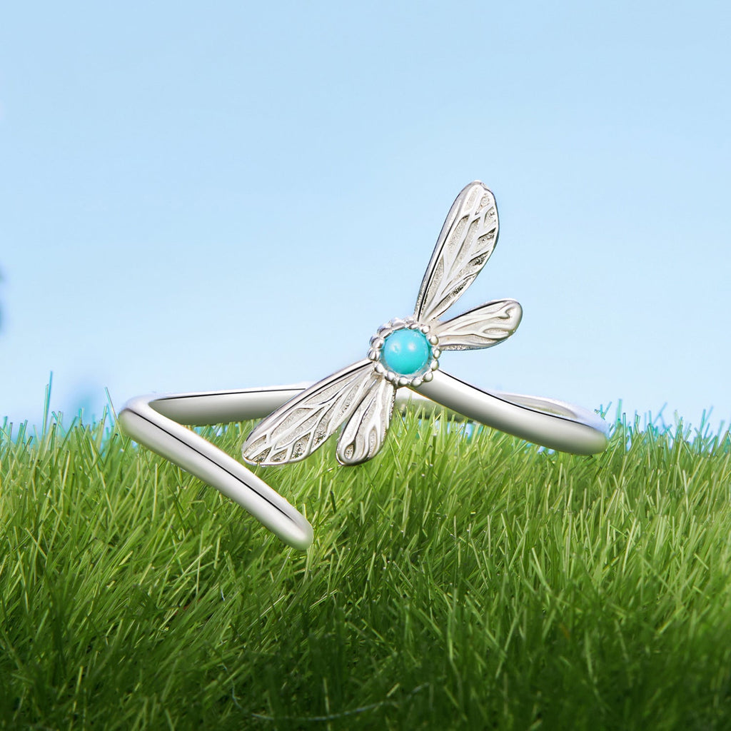 925 Sterling Silver Synthetic Turquoise Pendant 0.5*1.5cm for Women