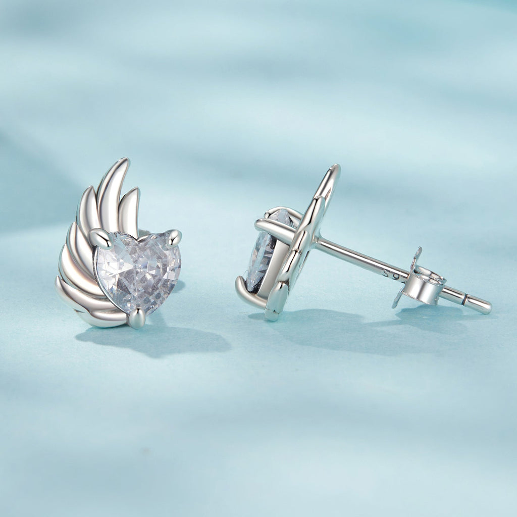 925 Sterling Silver Earrings with Pavé Setting CZ in Oxidized Silver - 1.0*0.7cm