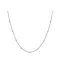 925 Sterling Silver Plated Platinum 45cm Necklace for Women