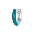 925 Sterling Silver Enamel Earrings 0.7cm for Women