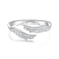 925 Sterling Silver White Gold Plated 0.2cm Ring for Women