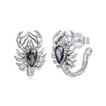 925 Sterling Silver Oxidized Earrings with Pavé CZ for Women